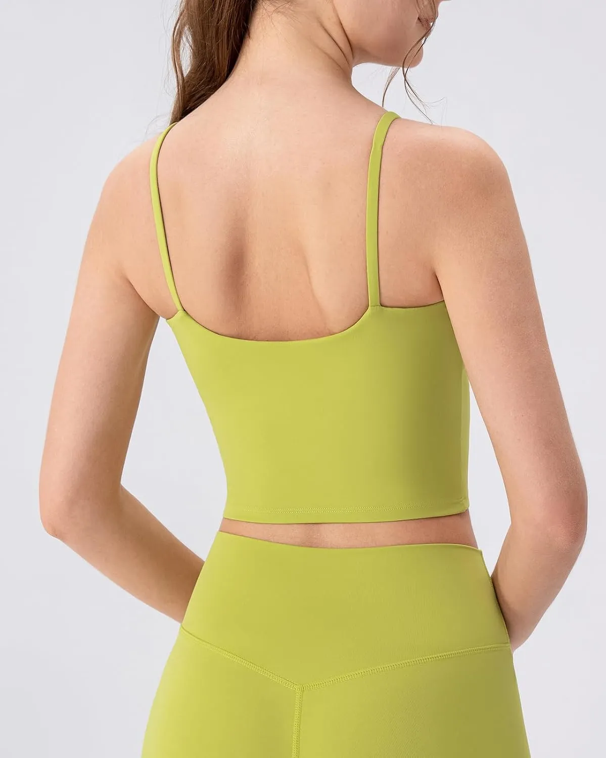 Workout Tank Tops for Women with Built in Bra Tight Cropped Sleeveless Gym Yoga Running Athletic Shirts