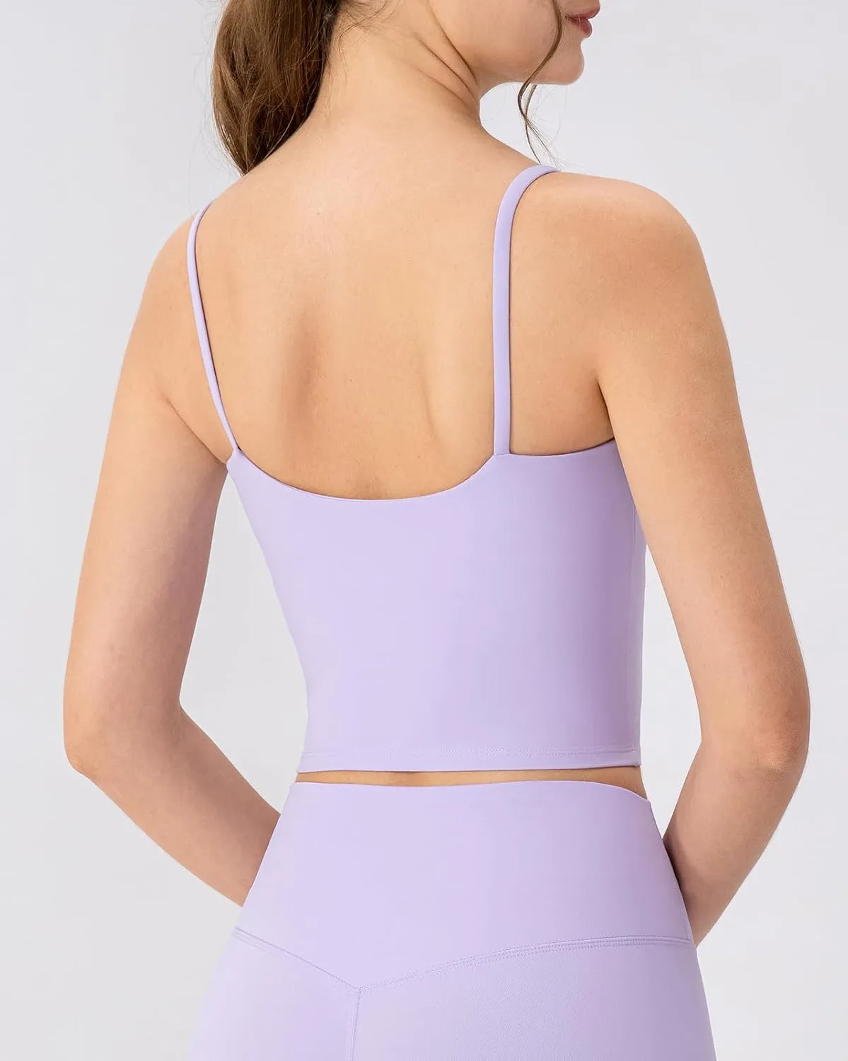 Workout Tank Tops for Women with Built in Bra Tight Cropped Sleeveless Gym Yoga Running Athletic Shirts