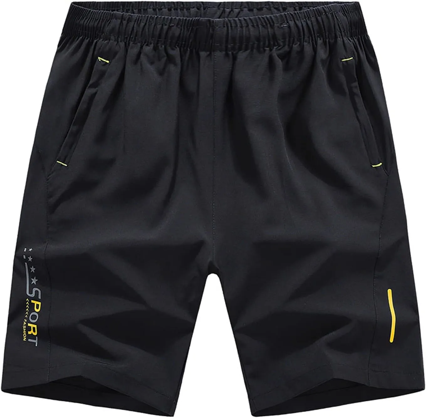 Ymosrh Men's Athletic Shorts Gym Shorts Quick Dry Lightweight Training Running Jogger Zipper Pockets Shorts, M-5XL