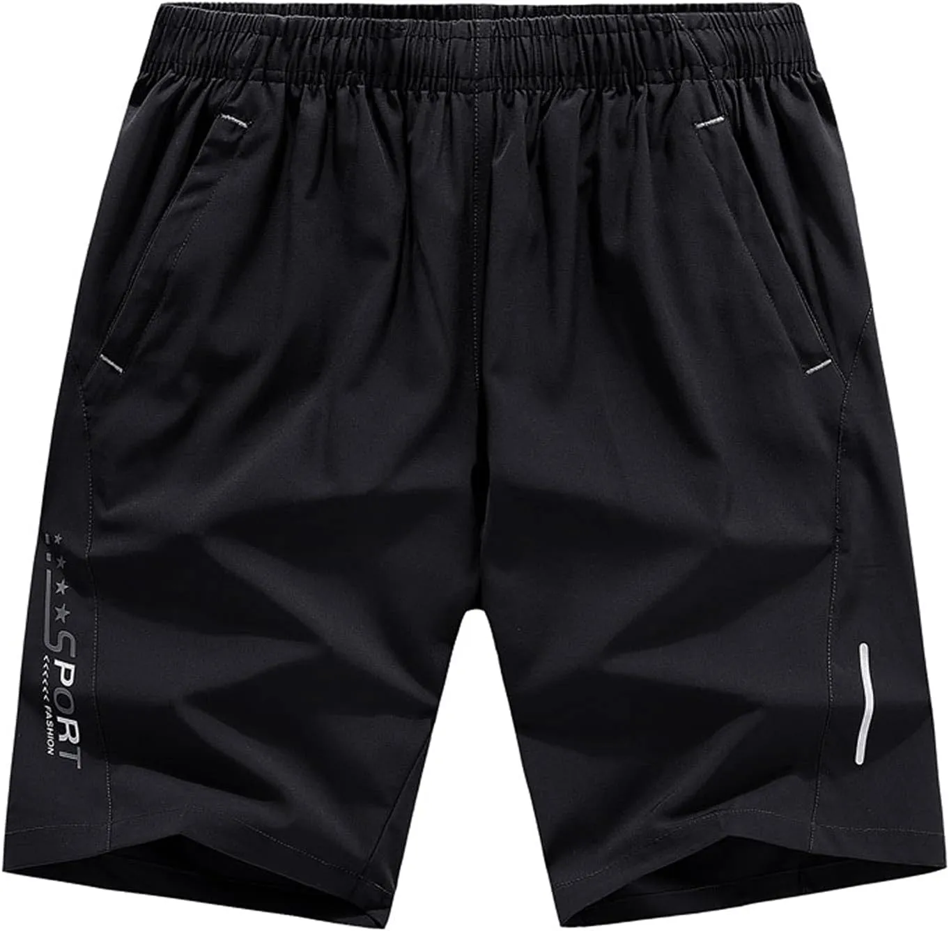 Ymosrh Men's Athletic Shorts Gym Shorts Quick Dry Lightweight Training Running Jogger Zipper Pockets Shorts, M-5XL