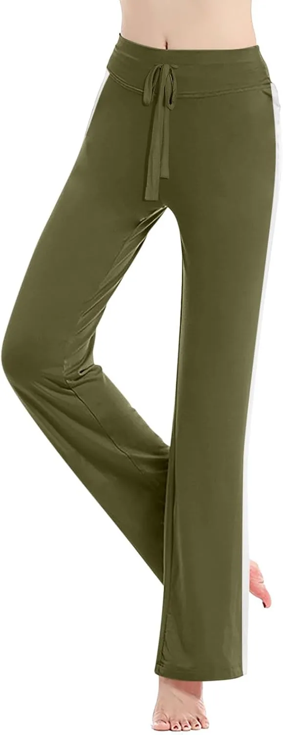Yoga Pants for Women High Waisted Wide Leg Pants Soft Comfy Elastic Waist Leggings Workout Lounge Sweatpants