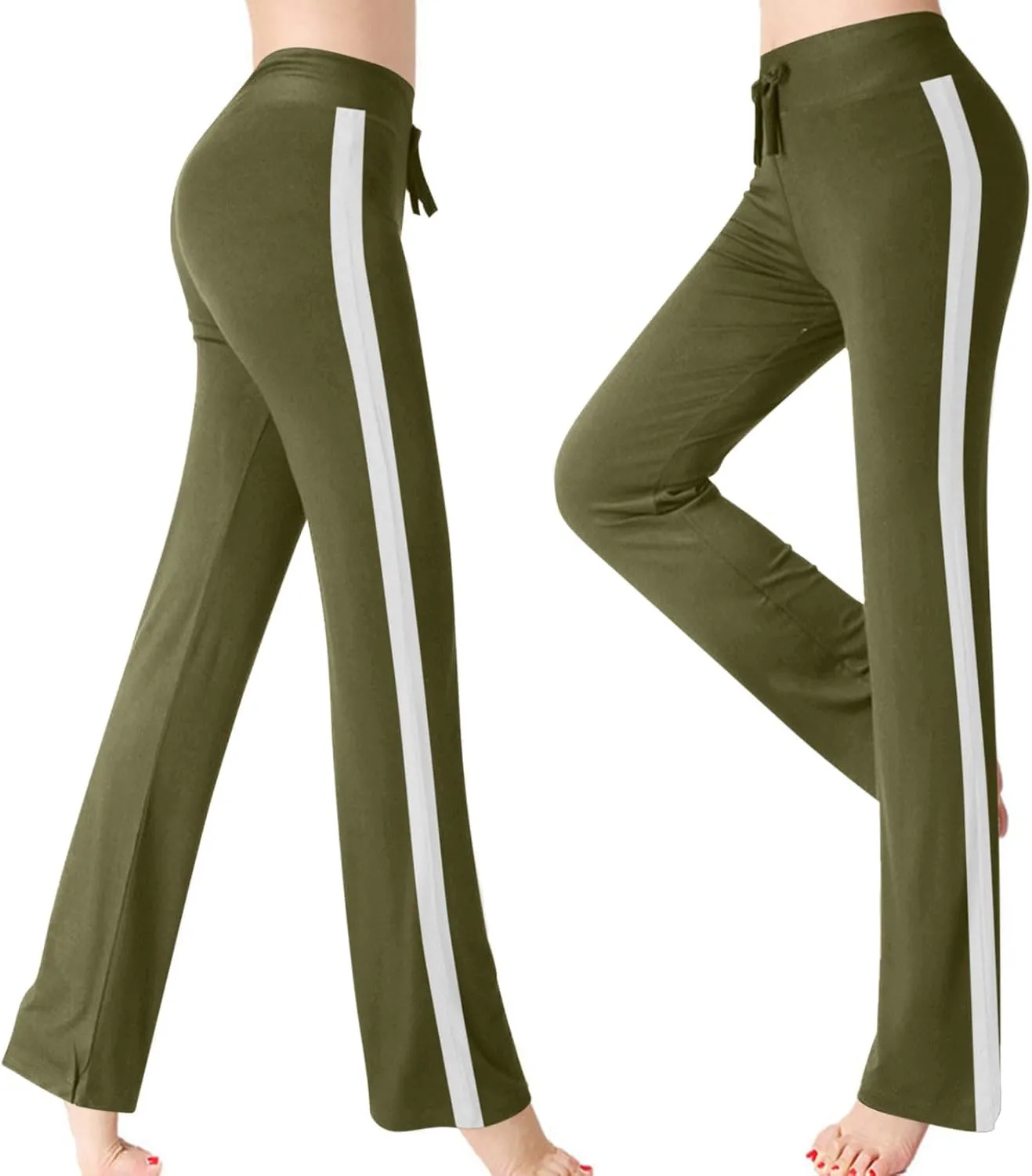Yoga Pants for Women High Waisted Wide Leg Pants Soft Comfy Elastic Waist Leggings Workout Lounge Sweatpants