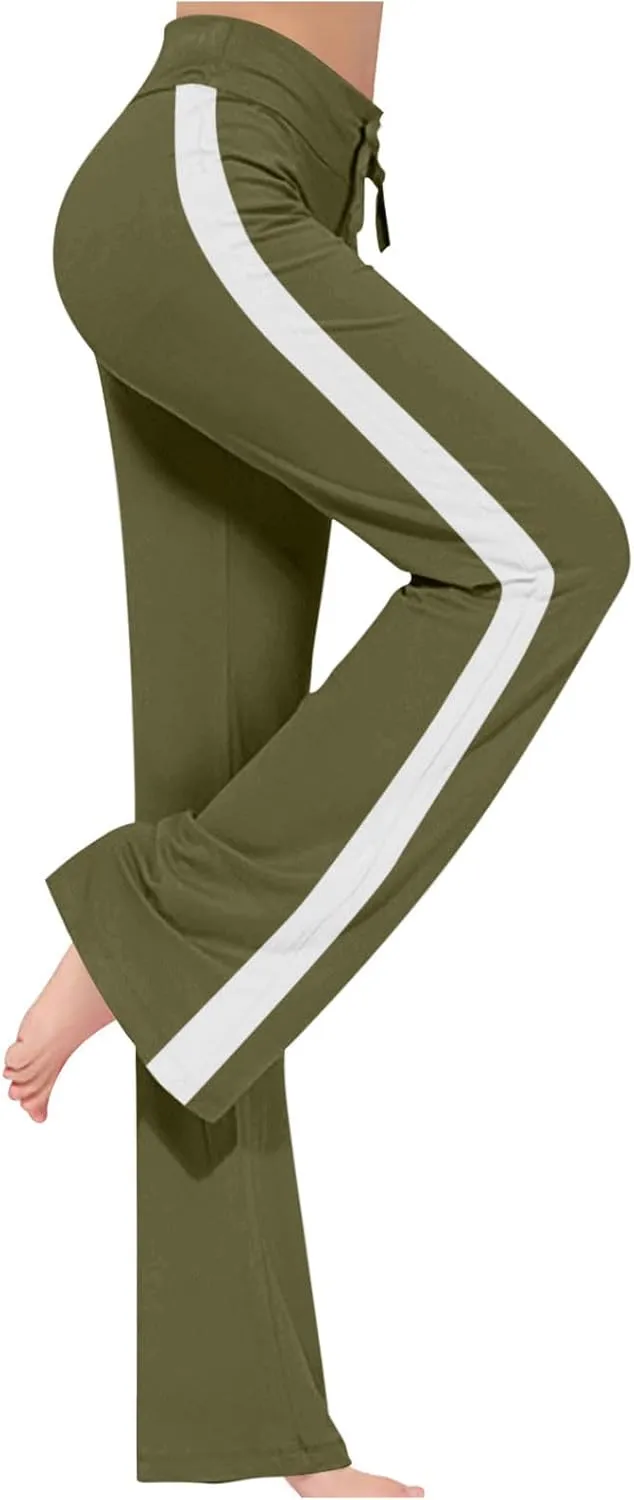 Yoga Pants for Women High Waisted Wide Leg Pants Soft Comfy Elastic Waist Leggings Workout Lounge Sweatpants