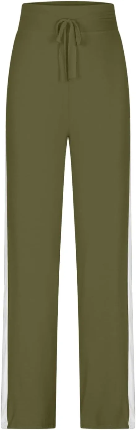 Yoga Pants for Women High Waisted Wide Leg Pants Soft Comfy Elastic Waist Leggings Workout Lounge Sweatpants
